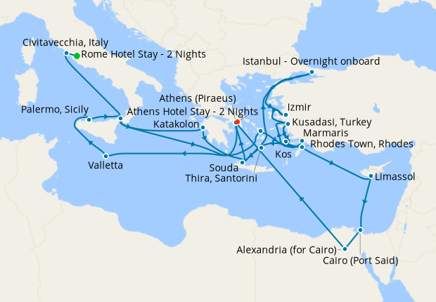 Cruise Itinerary Map