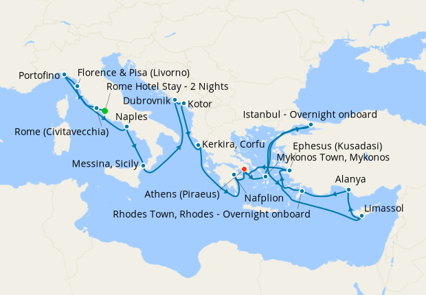 Cruise Itinerary Map