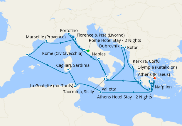 Cruise Itinerary Map