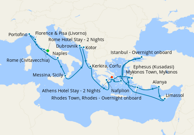 Cruise Itinerary Map