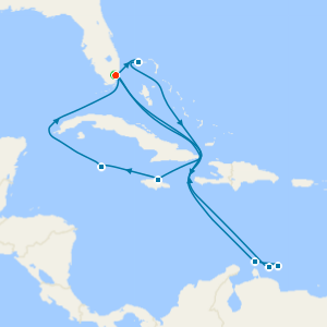 Southern & Western Caribbean from Miami with 1nt Stay