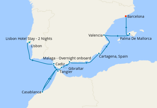 Cruise Itinerary Map
