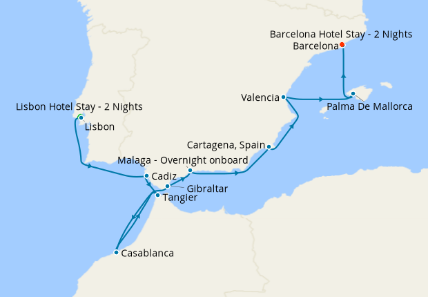 Cruise Itinerary Map