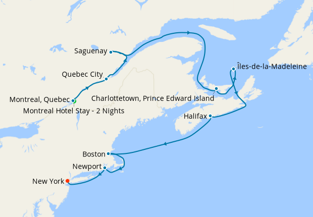 Cruise Itinerary Map