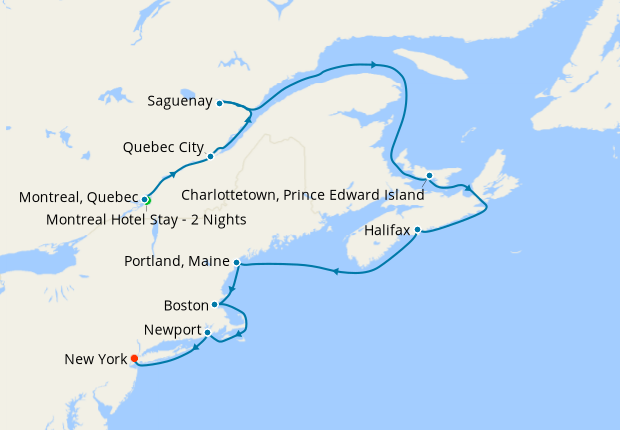 Cruise Itinerary Map