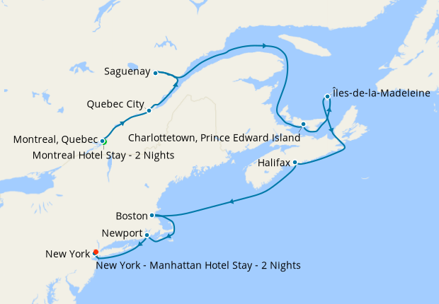 Cruise Itinerary Map