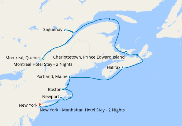 Cruise Itinerary Map