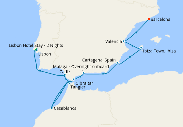 Cruise Itinerary Map