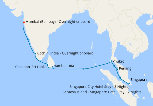 Cruise Itinerary Map