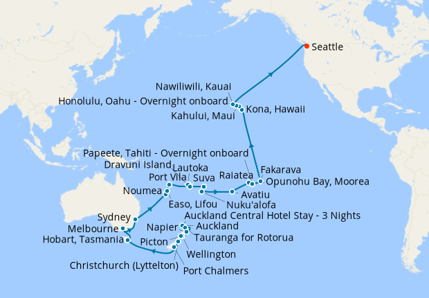 Cruise Itinerary Map