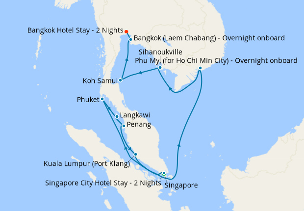 Cruise Itinerary Map
