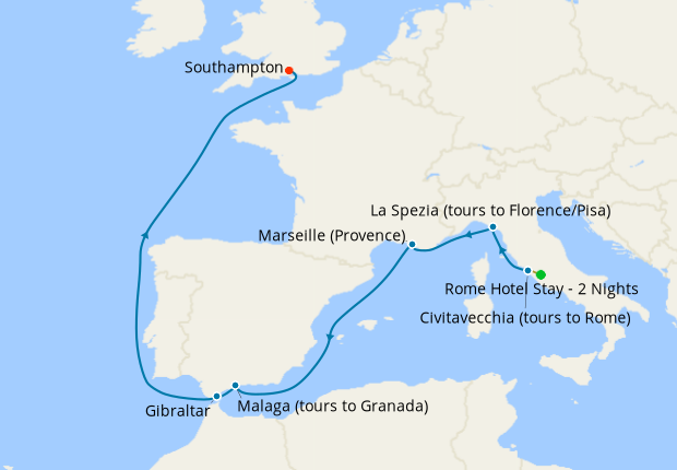 Cruise Itinerary Map