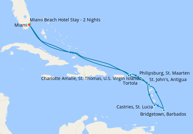 Cruise Itinerary Map