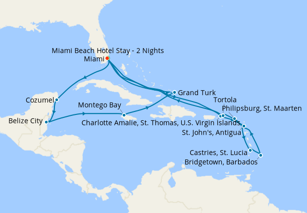 Cruise Itinerary Map