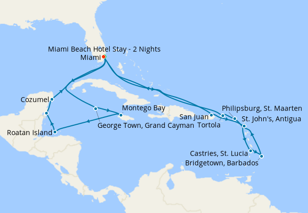 Cruise Itinerary Map