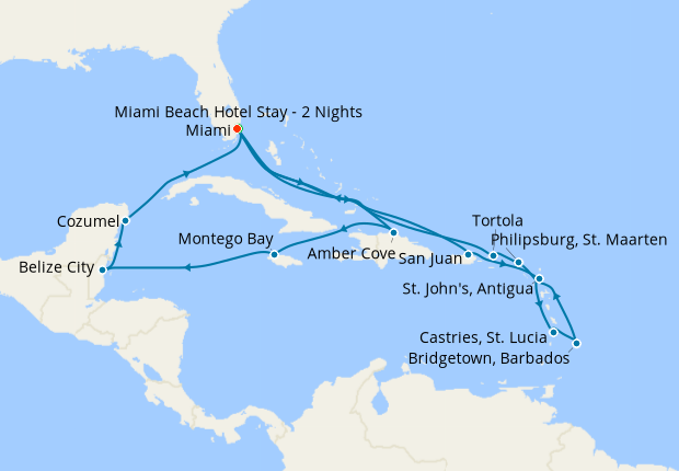 Cruise Itinerary Map