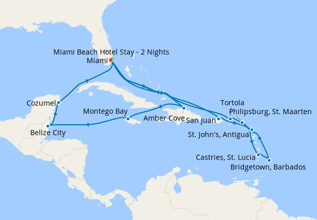 Cruise Itinerary Map