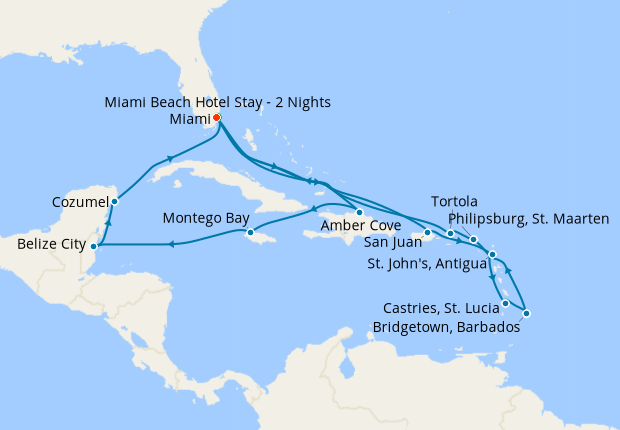 Cruise Itinerary Map