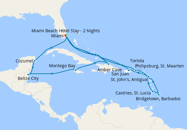 Cruise Itinerary Map