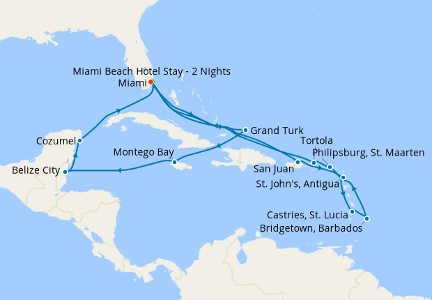 Cruise Itinerary Map