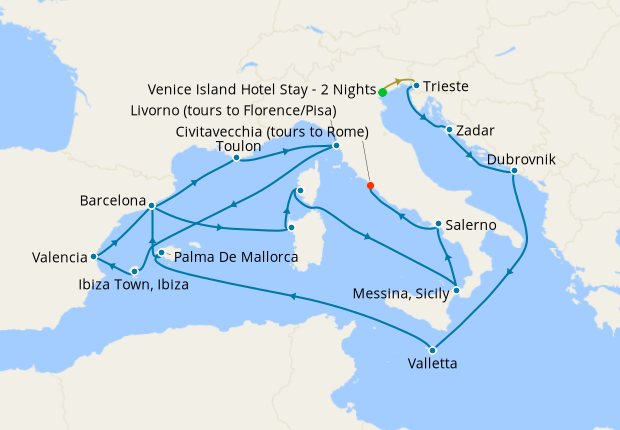 Cruise Itinerary Map