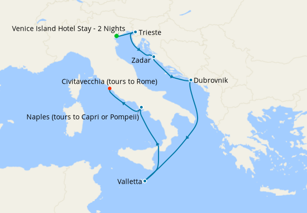 Cruise Itinerary Map