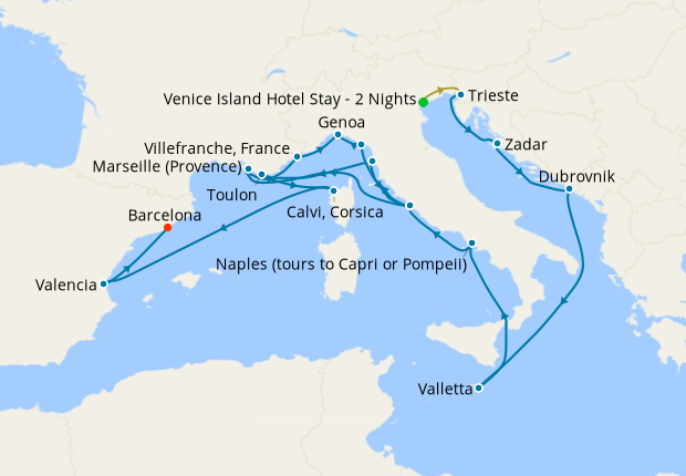 Cruise Itinerary Map