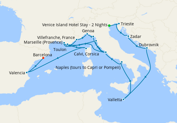 Cruise Itinerary Map