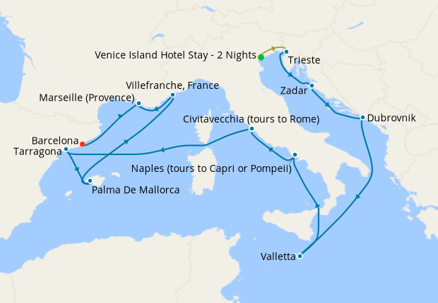 Cruise Itinerary Map