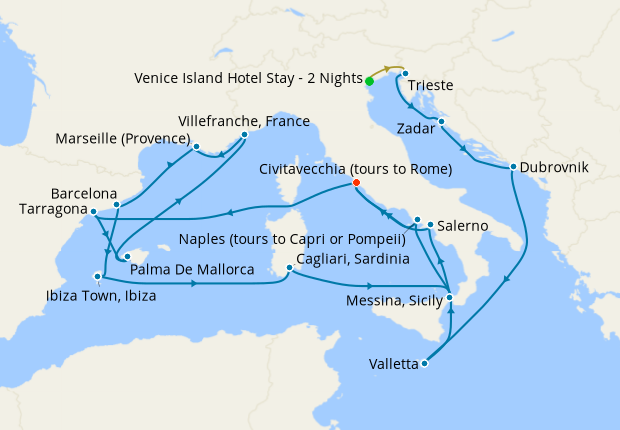 Cruise Itinerary Map