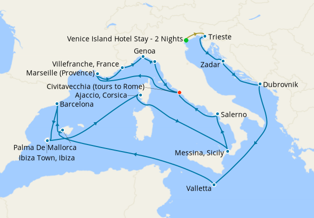 Cruise Itinerary Map