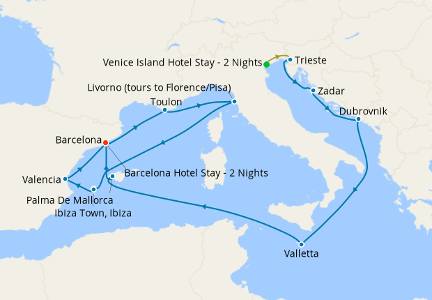 Cruise Itinerary Map