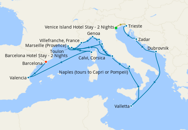 Cruise Itinerary Map