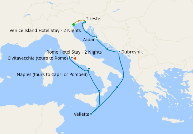 Cruise Itinerary Map