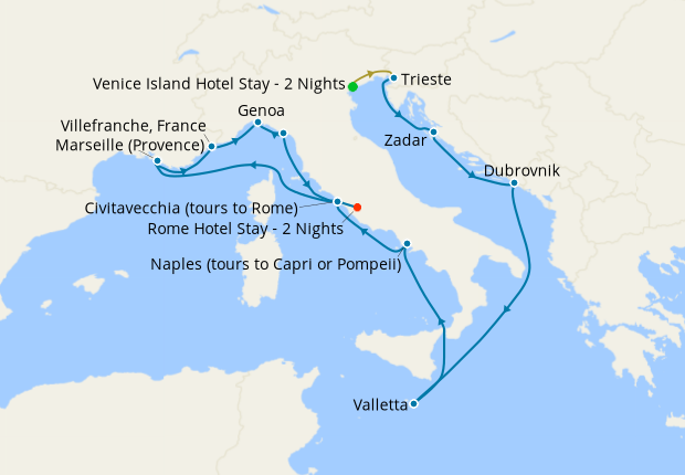 Cruise Itinerary Map