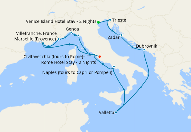 Cruise Itinerary Map