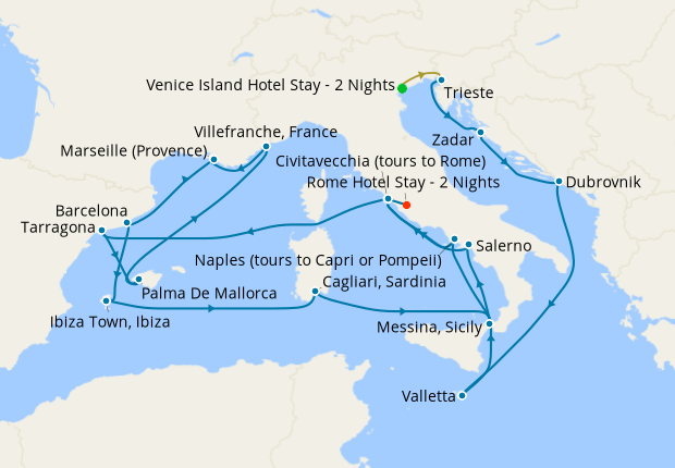 Cruise Itinerary Map