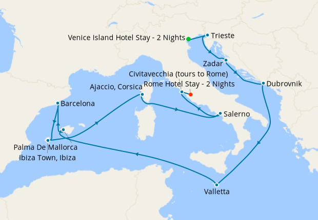 Cruise Itinerary Map