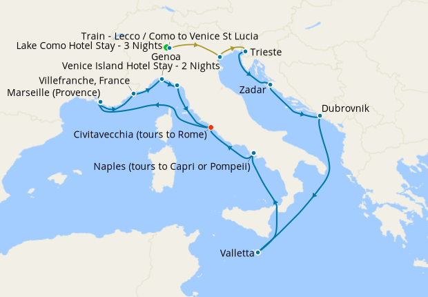 Cruise Itinerary Map