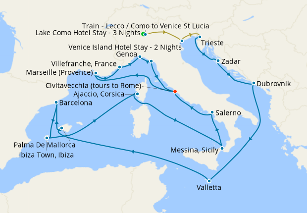Cruise Itinerary Map