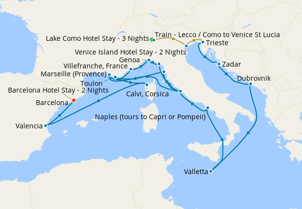 Cruise Itinerary Map
