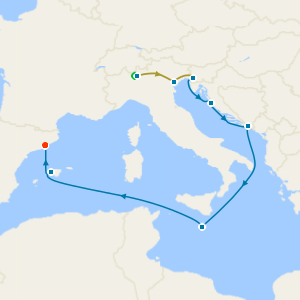 Lake Como, Venice and Barcelona Stays with Central Mediterranean