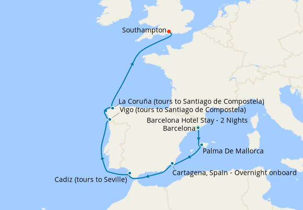 Cruise Itinerary Map