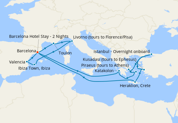 Cruise Itinerary Map