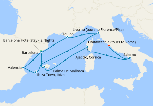 Cruise Itinerary Map
