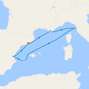 Italy, France & Spain from Barcelona with Stay