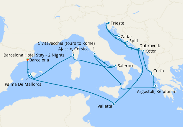 Cruise Itinerary Map