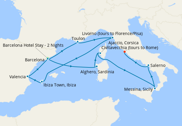 Cruise Itinerary Map