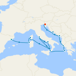 Adriatic & Western Mediterranean from Barcelona with Stay