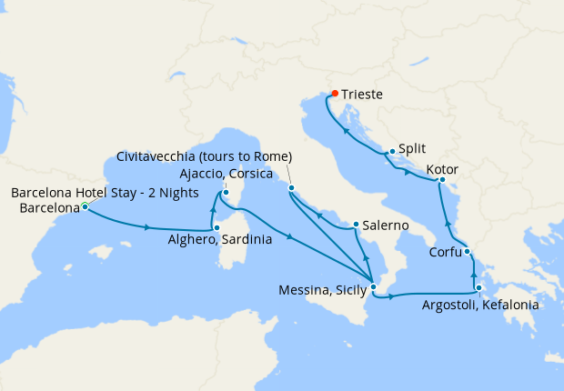 Cruise Itinerary Map